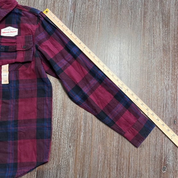 Urban Pipeline Kids Boys XL Plaid Flannel Shirt‎ Long Sleeve Button Up New - Picture 8 of 10